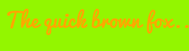 Image with Font Color FFA700 and Background Color 93F600